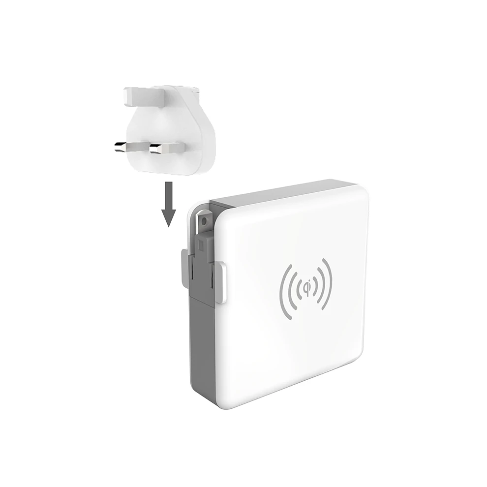 Vogek Qi Wireless Charger Power Bank for iPhone x xs Samsung S9 S10 Dual USB Port Phone Charger External Battery Wall Charger