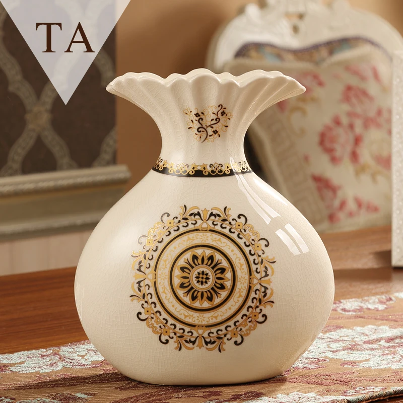 

the ancient ceramic vase living room table decoration modern minimalist personality Home Furnishing floral decorations