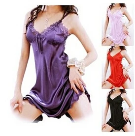 4 цвета бесплатная доставка женские пикантные длинные ночные рубашки нижнее