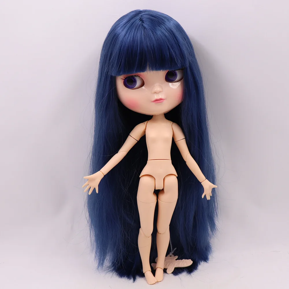 Кукла ICY Обнаженная маленькая грудь азон тело глубокие черные прямые волосы с