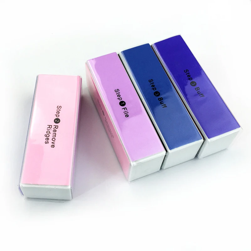 4-Steps Nail Buffers File for UV Gel Grinding Sanding Block Polishing Colorful Pedicure Art Design Tool | Красота и здоровье
