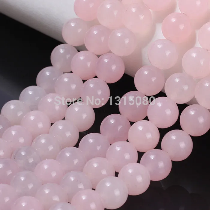 

10mm Pink Stone Beads Chalcedony Loose Bead For DIY Jewelry Findings 75pcs/lot