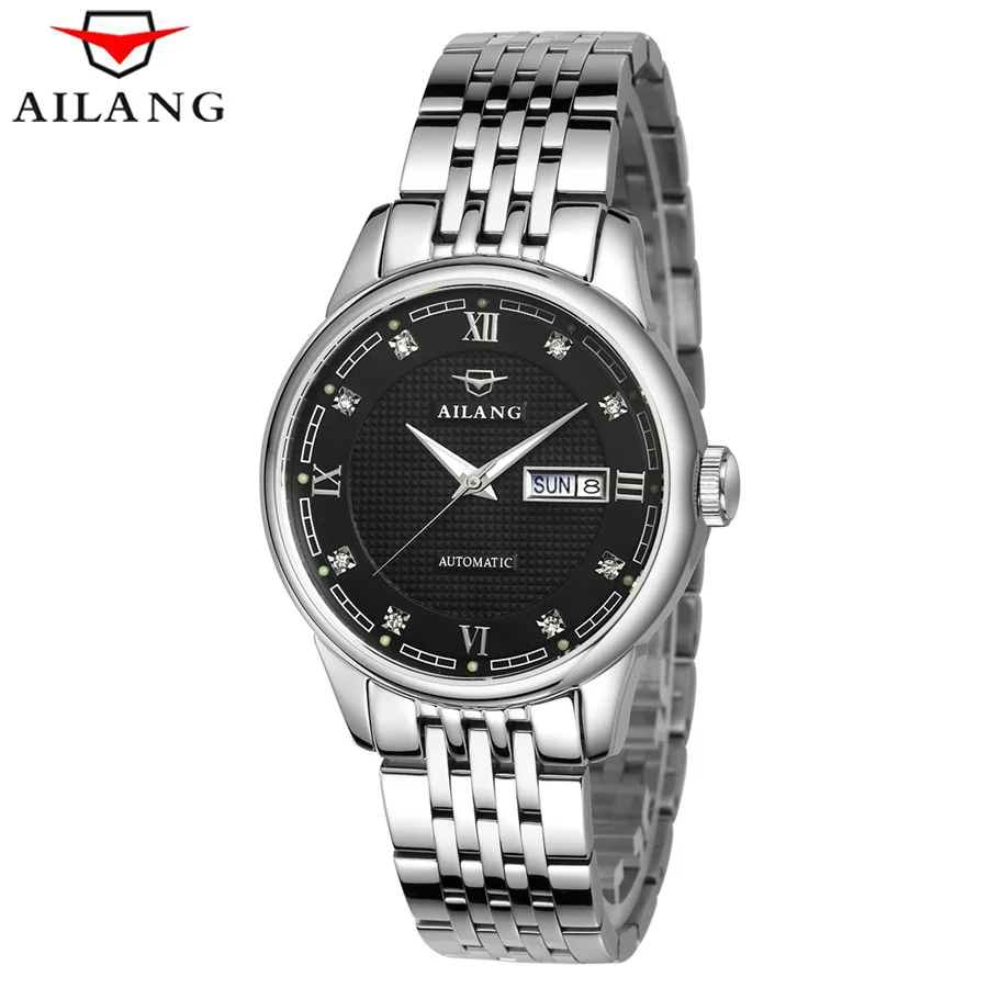 AILANG Мужские автоматические механические часы Топ Бренд роскошные из нержавеющей