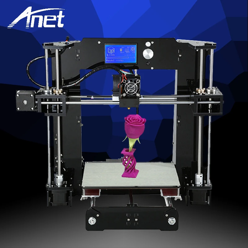 ANET Модернизированный A6 3D принтер высокого качества Настольный Prusa i3 Высокоточный