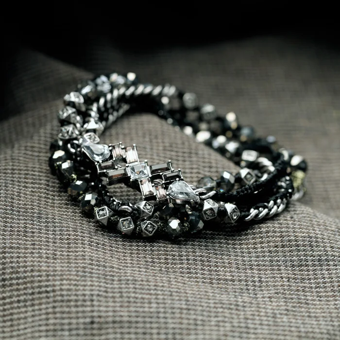 Женский винтажный браслет ручной вязки в богемном стиле с этническими