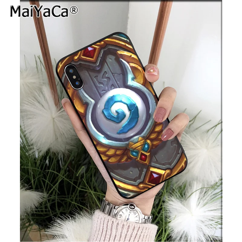 Силиконовый чехол для телефона MaiYaCa Hearthstone мягкий черный из ТПУ Apple iPhone 8 7 6 6S Plus X XS