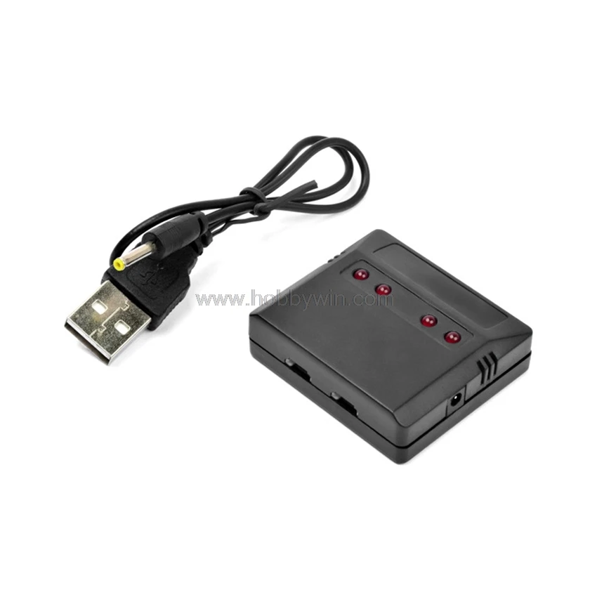 

4X Ports MX2.0-2P USB Charger for 1S 3.7V LiPO RC Battery