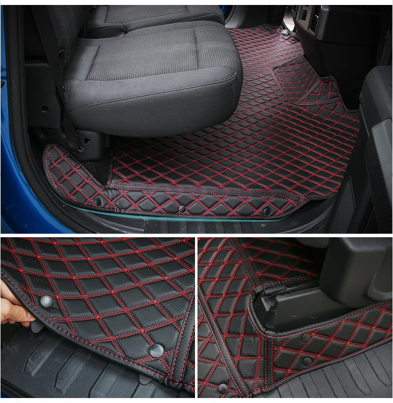 Lsrtw2017 волокна кожаные автомобильные коврики для ford F-series F150 F-150 2009 2010 2011 2012 2013