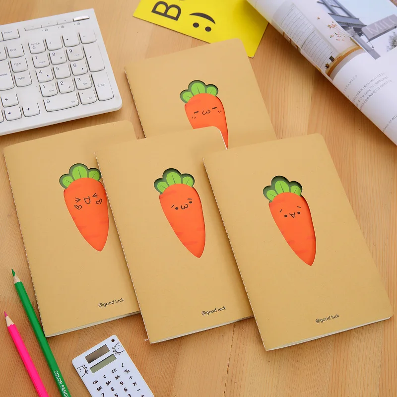 Креативный блокнот формата А5 с морковкой милый для книг зарисовок канцелярские
