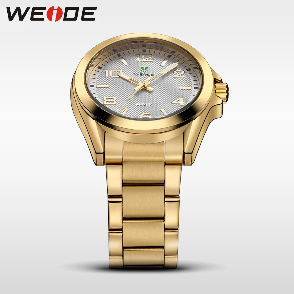WEIDE повседневные Кварцевые спортивные наручные часы модные из настоящего золота