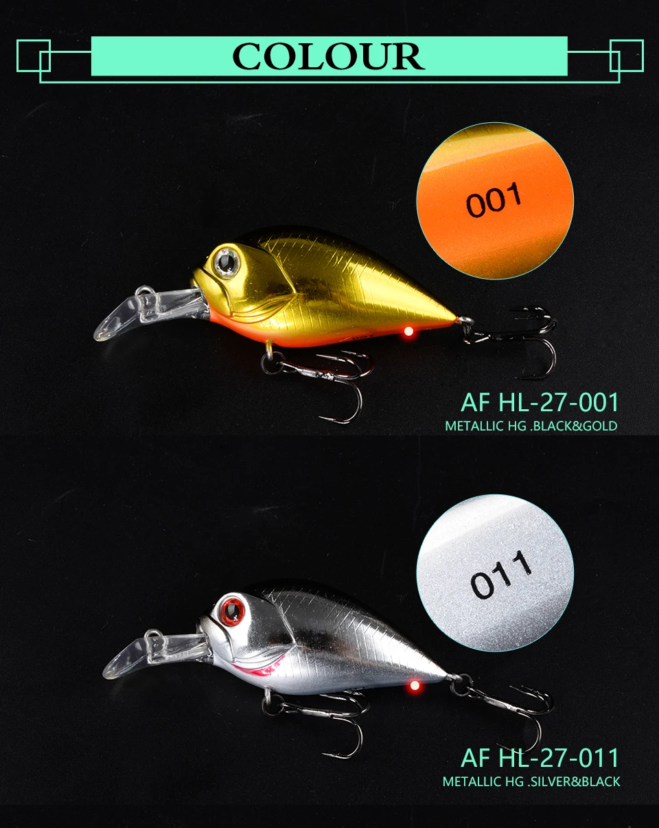 ANYFISH CRANK BN 52MR рыболовные приманки жесткие мини Гольян кренкбейты маленькие кренкбейты приманки оседающая на дно приманка 5,2 см 9 г воблеры с крючками