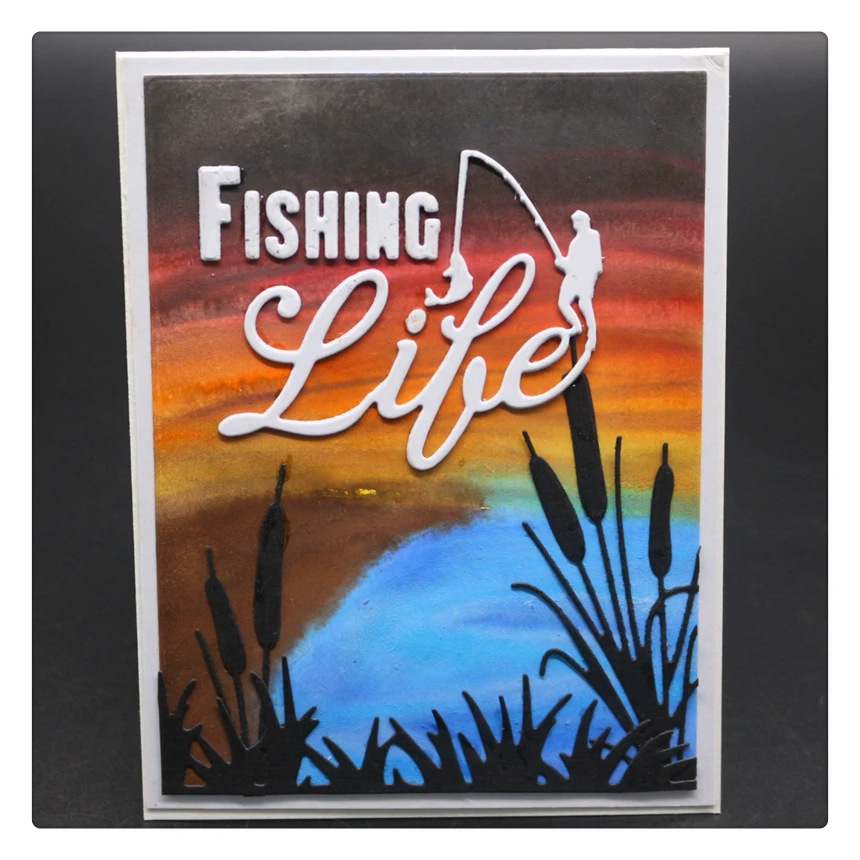 YINISE скрапбукинга металлические режущие штампы для трафареты рыболовные