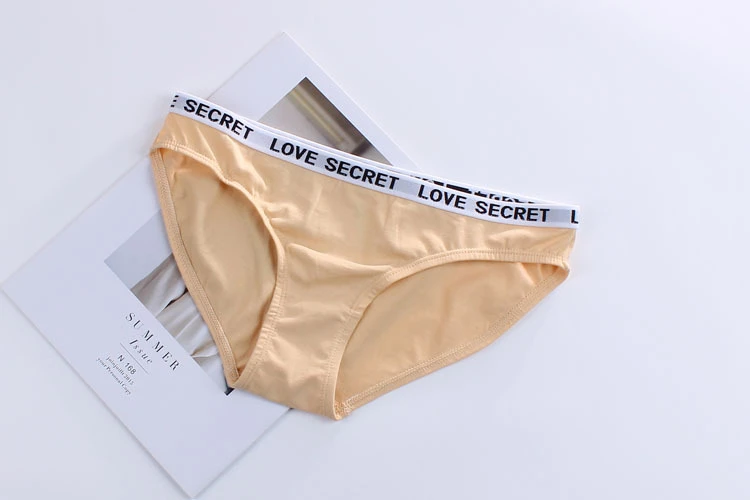 Женское нижнее белье с надписью «Love Secret», хлопковые сексуальные спортивные трусы с низкой талией для студентов, здоровое дышащее нижнее белье