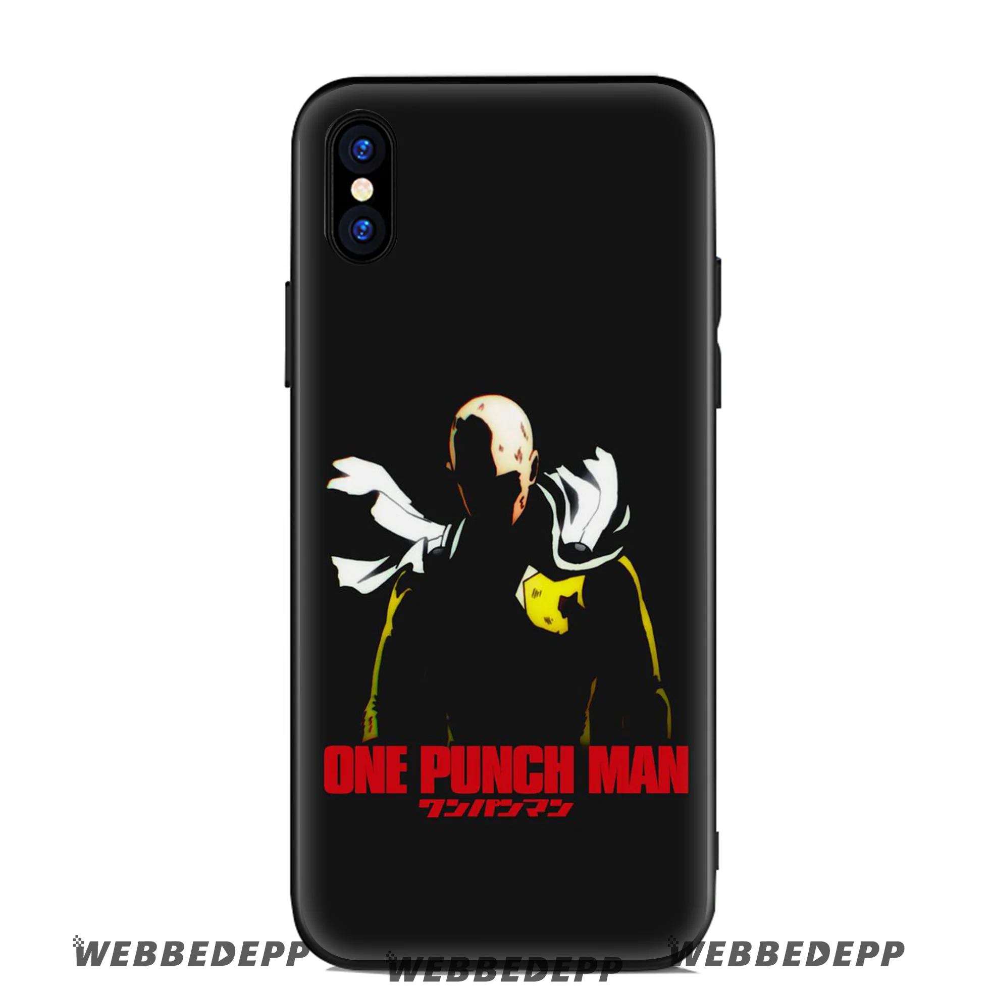 WEBBEDEPP One Punch Man Cartoon Soft Silicone Case for Apple iPhone 11 Pro Xr Xs Max X or 10 8 7 6 6S Plus 5 5S SE TPU |