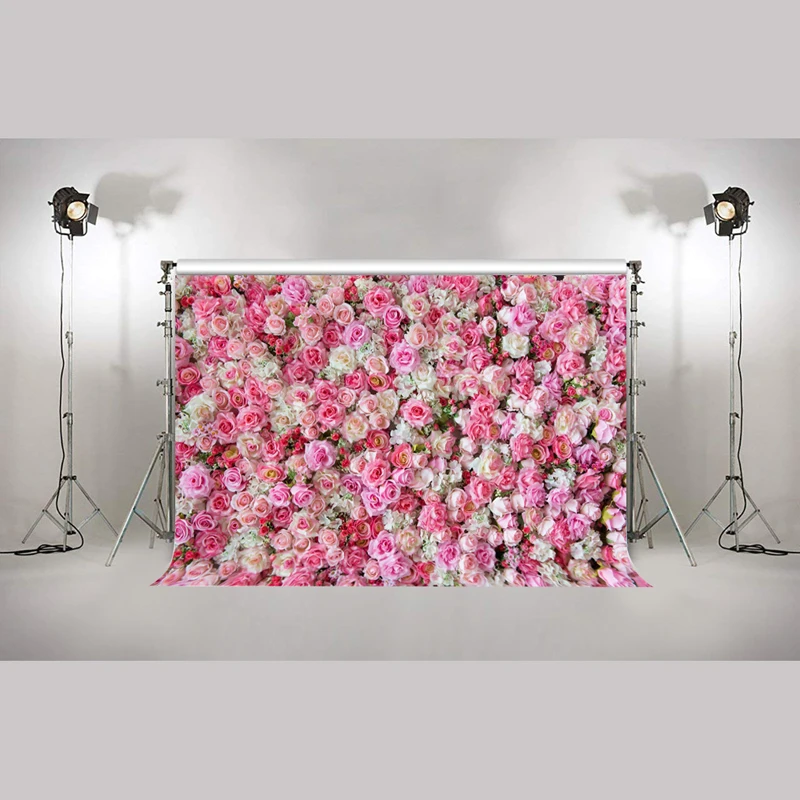 

Vinyl 3D Blooming Roses Anthemy Flowers Wall Backdrop For Bridal Shower Wedding Background Photo Studio Floral Wedding Backdrops