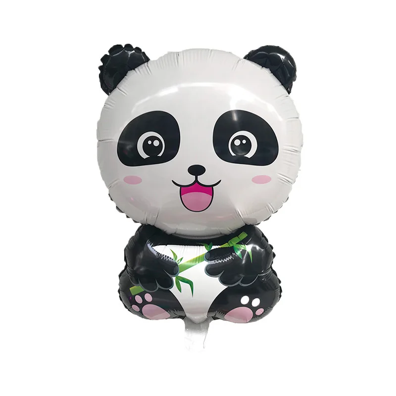 1pc foil panda Панда Тема воздушный шар баннер украшения для вечеринки сделанные своими руками Дети День Рождения Вечеринка детский душ посуда принадлежности для соломинок - Цвет: 1pc foil panda