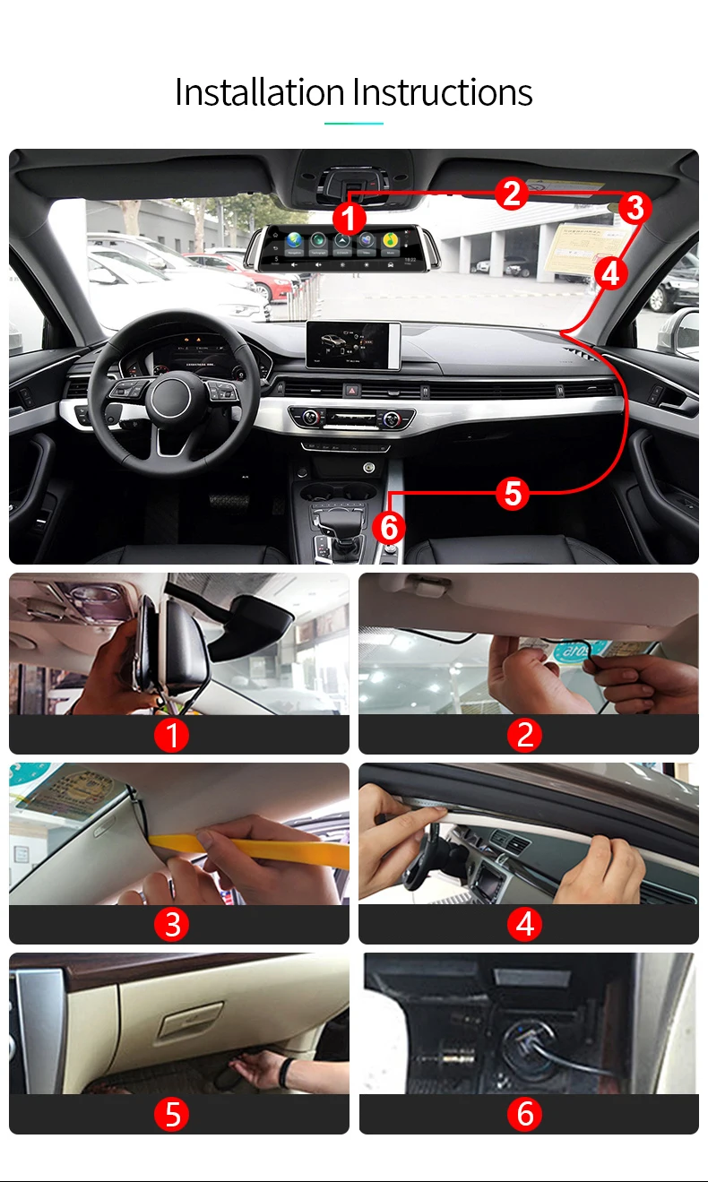 1" СТРИМ медиа Автомобильный видеорегистратор FHD ips сенсорный экран Dash Cam Автомобильное зеркало заднего вида цифровой видеорегистратор двойной объектив Автомобильная камера в зеркале