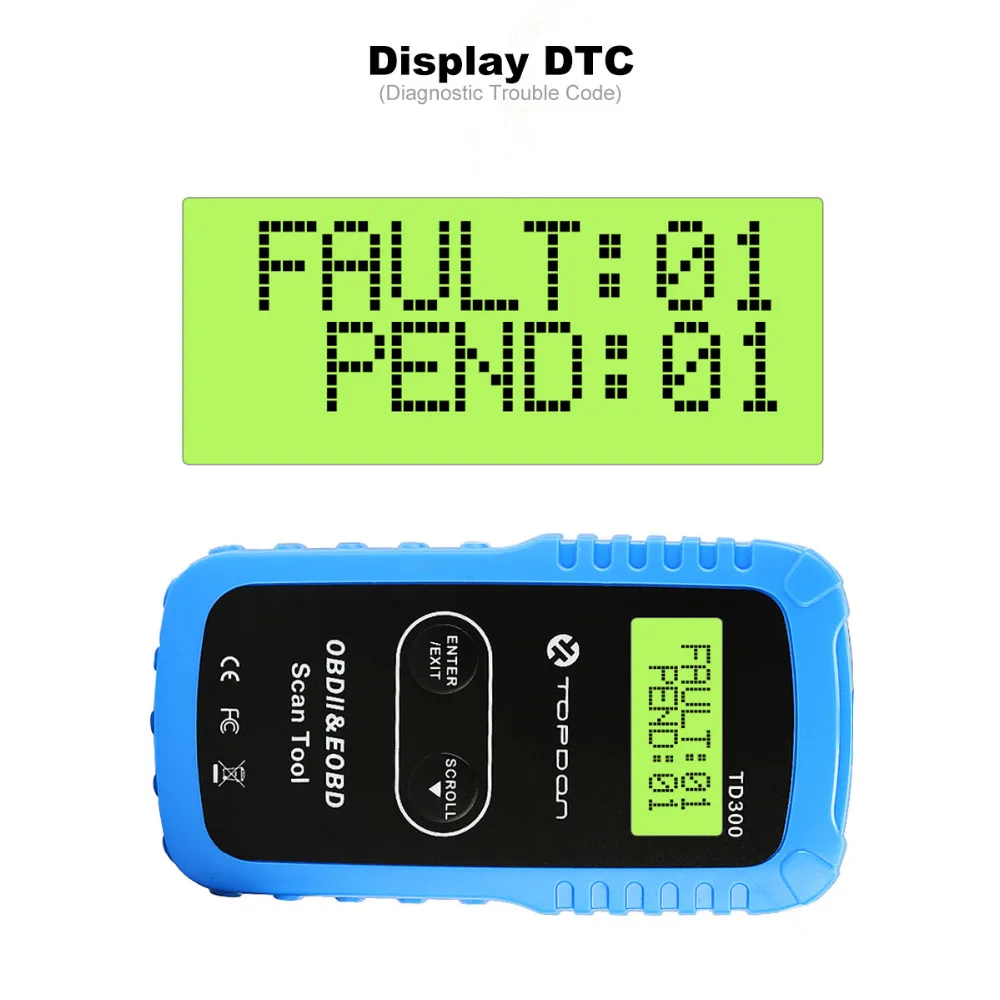 TOPDON TD300 AL319 EOBD/OBEII код ридер автомобиль и светильник Truch OBD2 диагностический сканер Инструменты