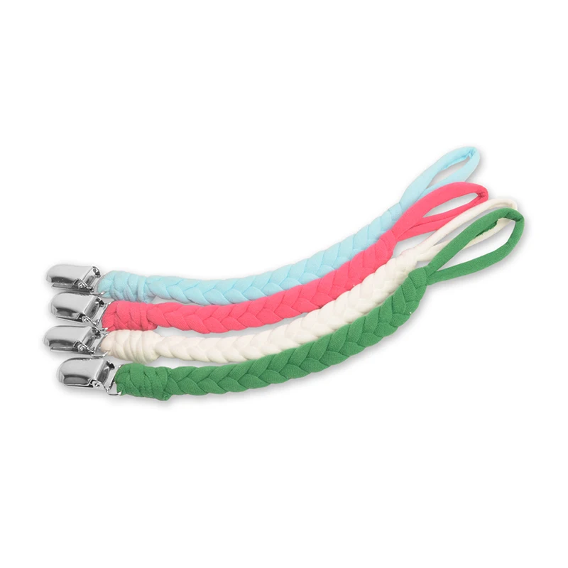 

Baby Pacifier Chain Soother Holder Teether Clip Prevent Loss in Baby Clothes or Baby Carriage 4pcs/set different Color Pacifier