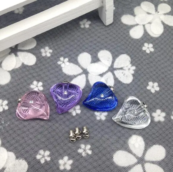 100 шт. оптом винтовая крышка изгибающееся сердце флакон кулон Мини бутылочка для