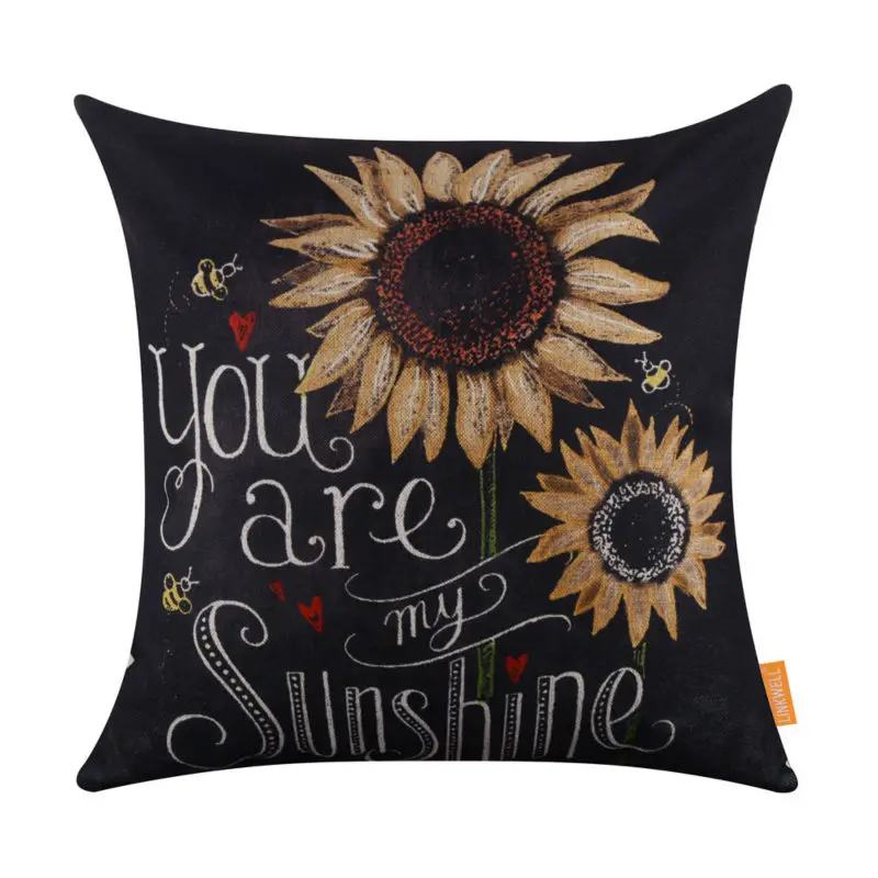 Льняные наволочки для подушек You are My Sunshine 45x45 см|cushion cover|linen cushion coverlinen |