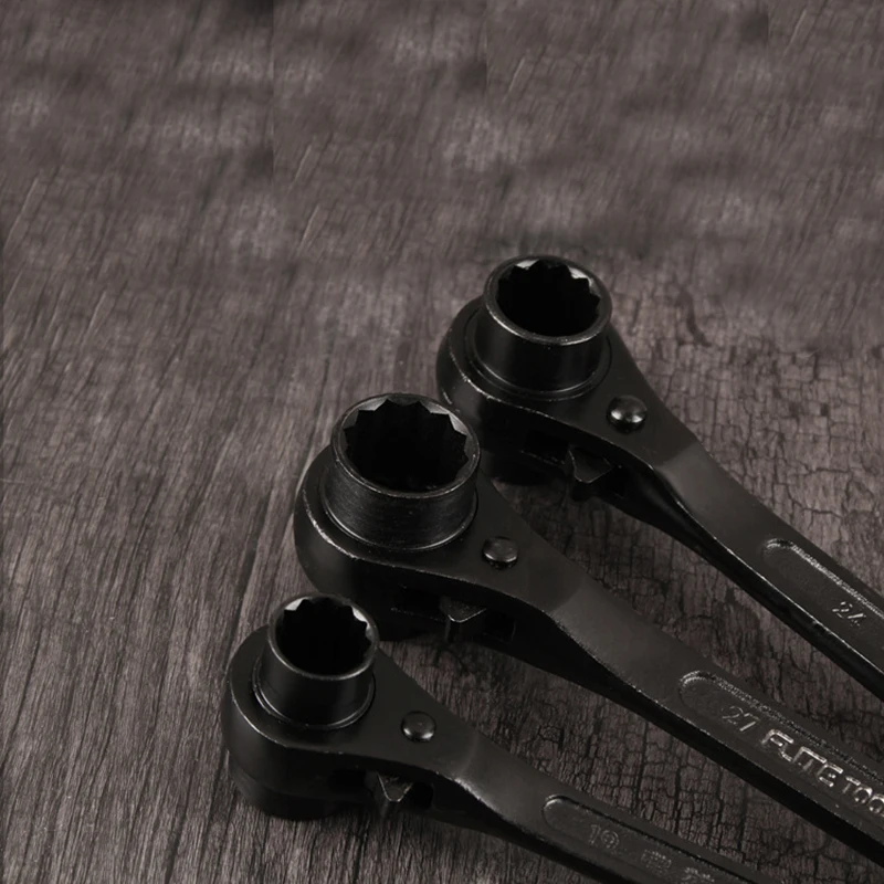 Трещоточный ключ твердый гаечный 24*27 мм профессиональный инструмент для