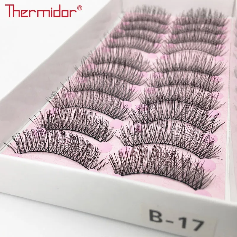Thermidor Free Shipping False Eyelashes natural lash 10 Pairs Makeup Soft Long Eye Lash Tools Cosmetic Fake | Красота и здоровье