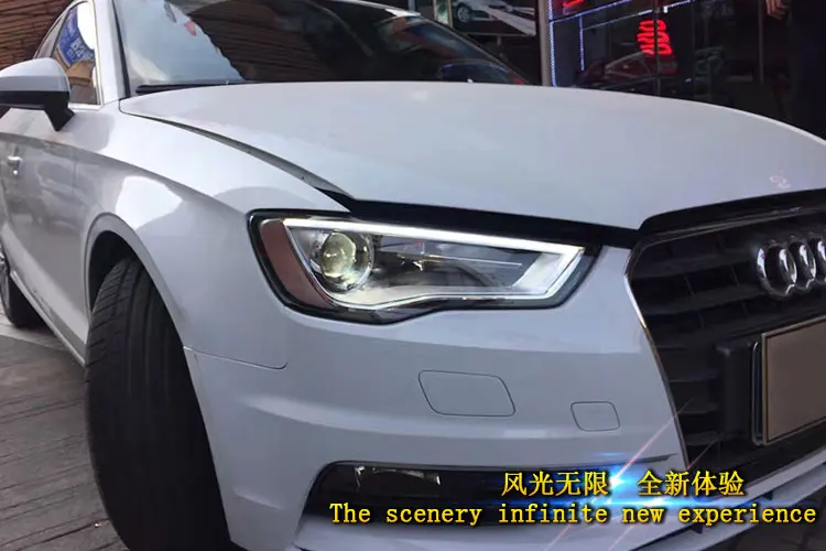 Спереди автомобиля укладки светодиодный фара для AUDI A3 светодиодный фары- для AUDI A3 H7 hid Би-ксеноновые линзы ближнего света