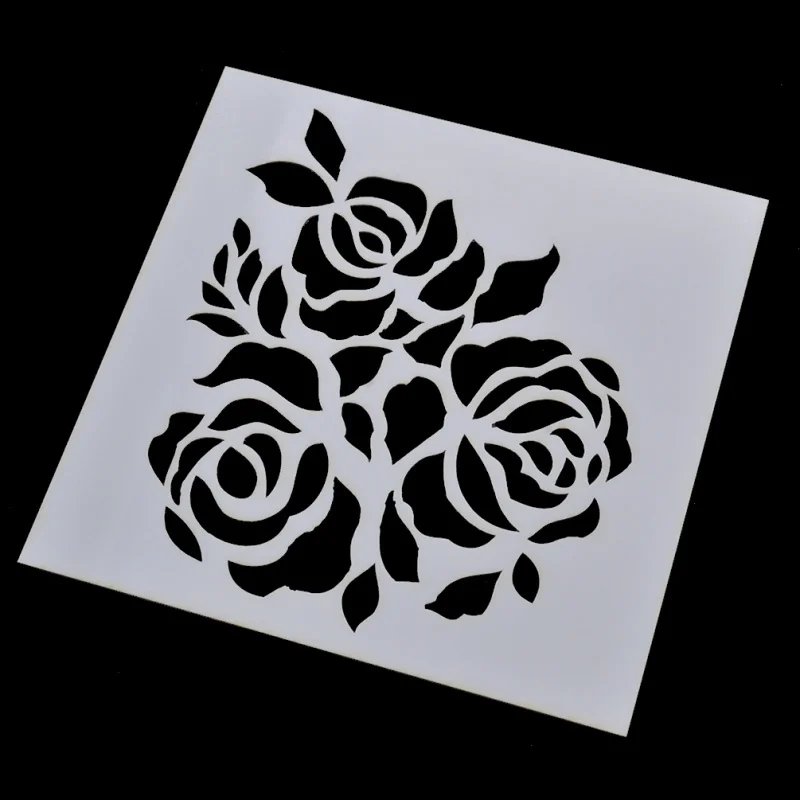 Она любит новые пластиковые цветы Многослойные трафареты сделай сам для