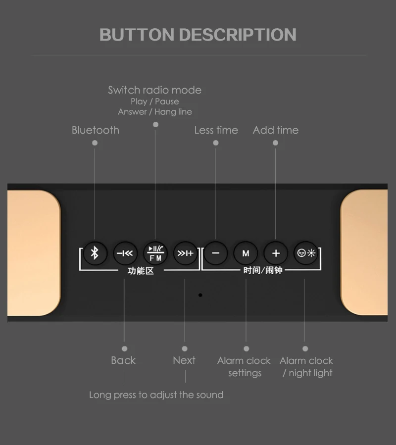 4 2 мини Bluetooth аудио функция колонки MP3 карты зеркало дисплей Будильник FM радио