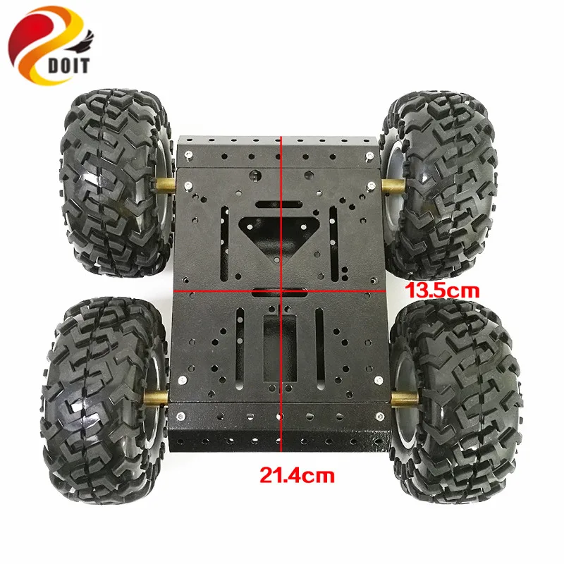W3 3WD Smart Robot Car Platform With Omni Universal Wheel High Hardness Of Steel For Arduino DIY |