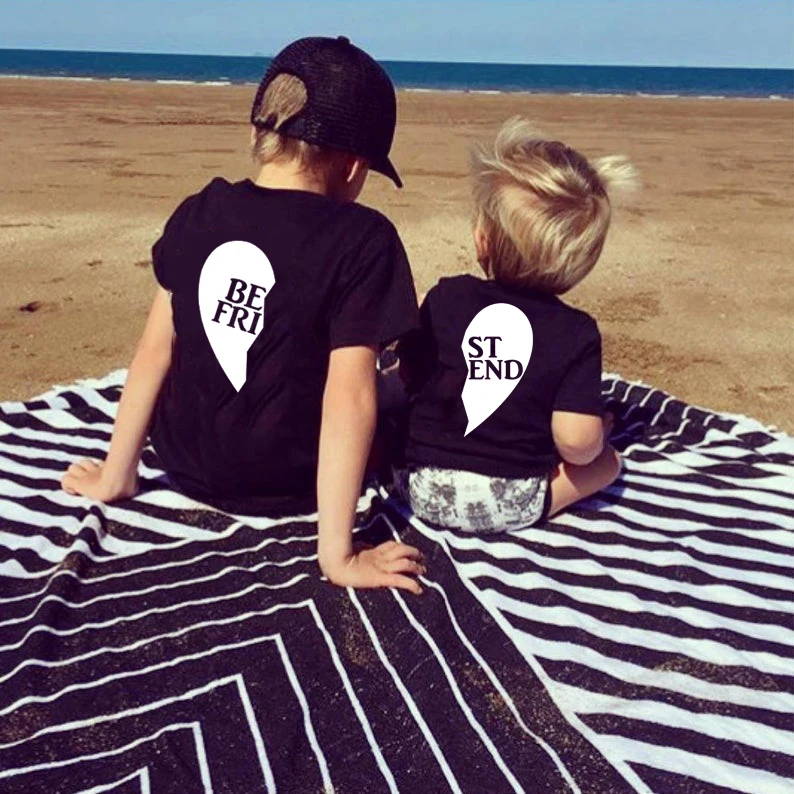 Футболка с изображением лучшего друга футболки для всей семьи летние смешные