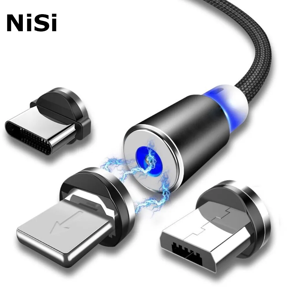 1 м 2 круглый светодиодный 8PIN IOS Магнитный кабель для зарядного устройства type C Micro