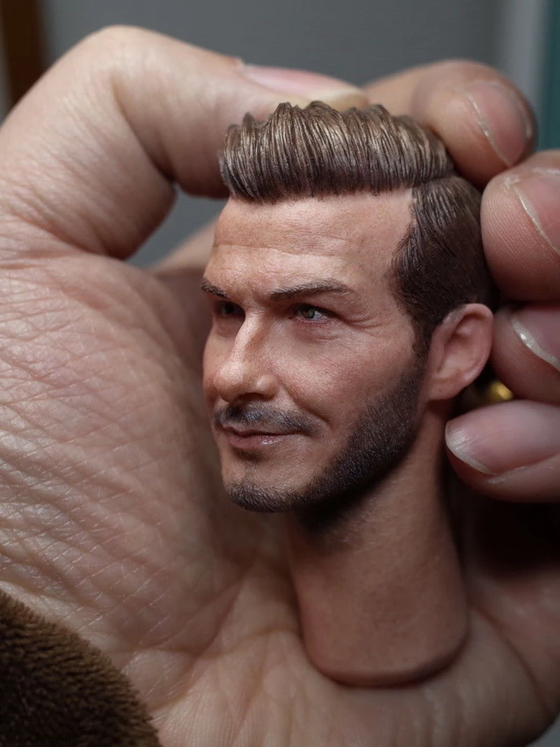 1/6 весы мужской фигуры аксессуар с принтом Soccer Star Дэвид Бекхэм глава лепить