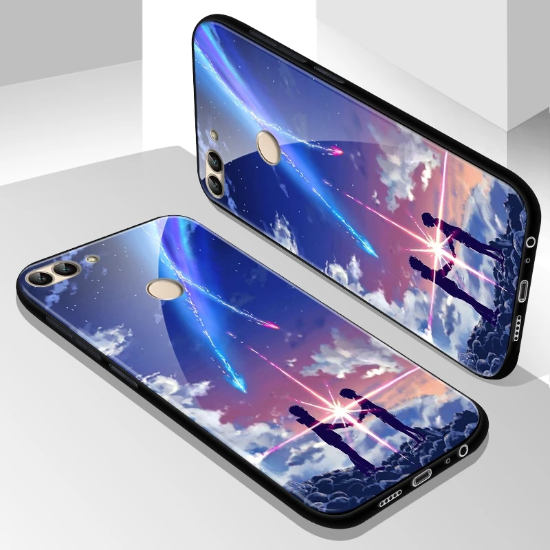 Чехол из закаленного стекла для huawei P Smart Enjoy 7s чехол противоударный мультяшный чехол для huawei Enjoy 7S чехол из закаленного стекла пленка