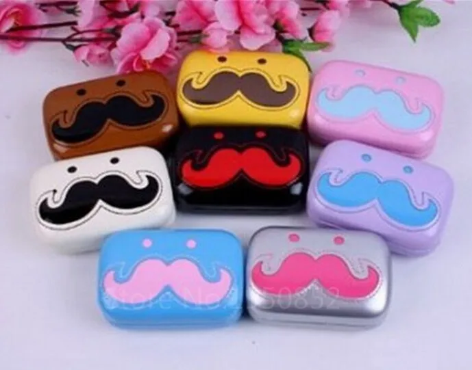 Чехол для контактных линз в форме усов милый чехол бороды с зеркалом V1415 |