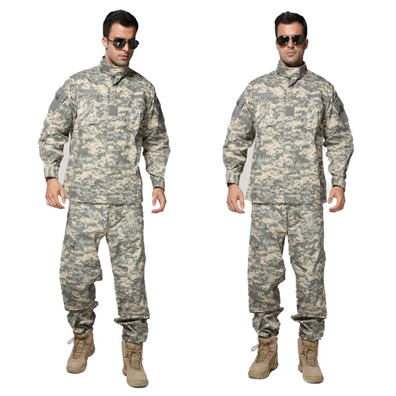 Тактическая Униформа для страйкбола Цифровой Камуфляжный костюм ACU боевой