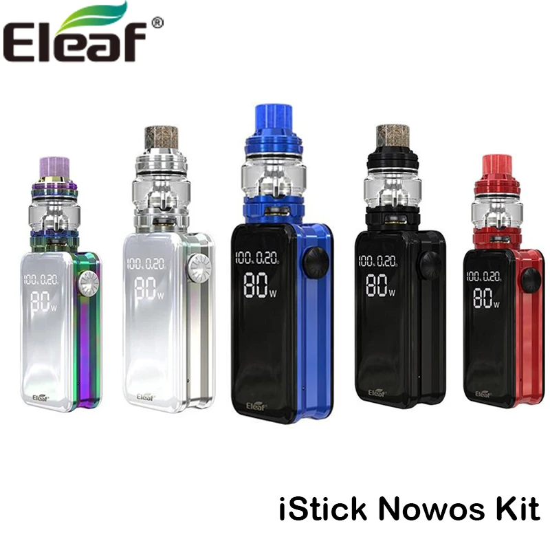Оригинальный набор Eleaf iStick NOWOS 80 Вт бокс мод вейп аккумулятор 4400 мАч с баком Ello Duro 6