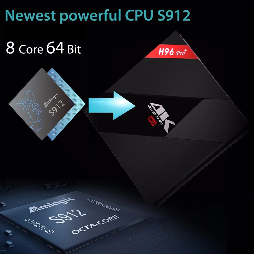 H96 Pro + 3G 32G 2 4G 5GHz Wifi BT4.1 4K box Amlogic S912 Top Set Smart tv android 7 1 Android plus Vs X96 Max|amlogic s912|tv androidbox |