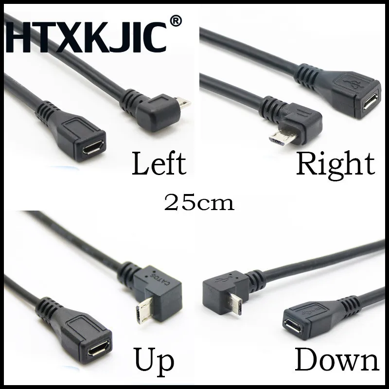 Micro USB 3. 0 5Pin штекер-гнездо для удлинителя адаптер длинный разъем 90 градусов правый