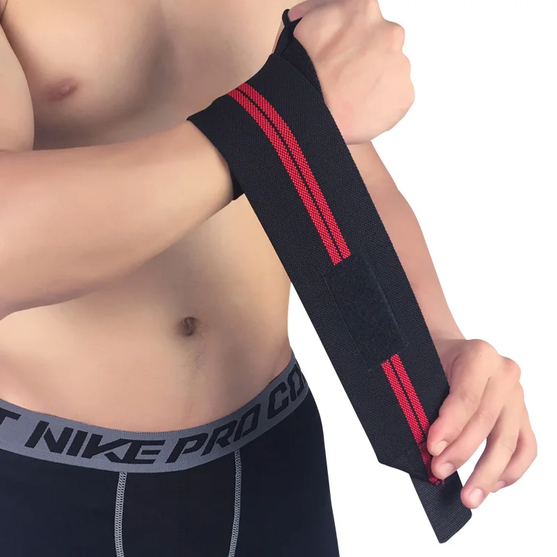 Style 2 Black red Регулируемый браслет, эластичный тренажерный зал наручные обертывания Поддержка, силовая тренировка Тяжелая атлетика фиксатор Запястья протектор, спорт запястье защитная полоса - Цвет: Style 2 Black red