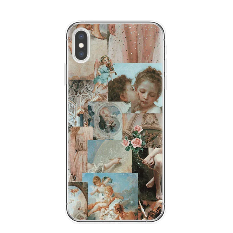 T5613 Ренессанс ангелы Новинка чехол для телефона Fundas для iPhone 11 Pro XS Max X XR 8 7 6 6S Plus 5S SE Чехол Мягкий силиконовый чехол s Coque - Цвет: T5613