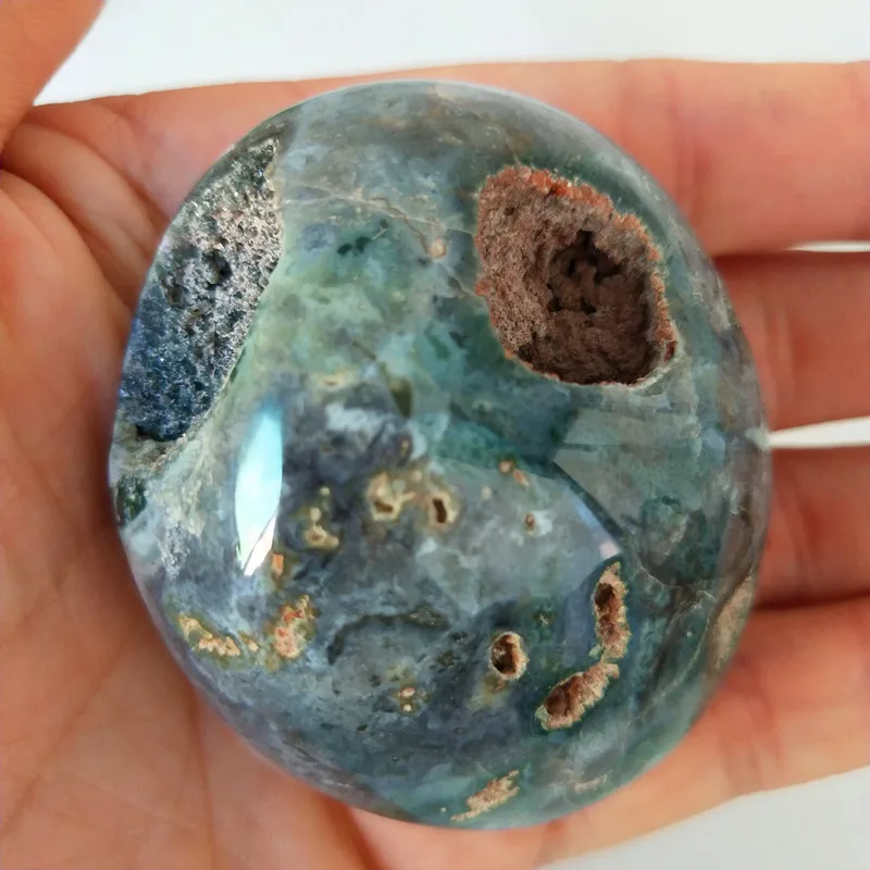 Натуральные камни морская яшма пальмовые камни игрушки маленькие камни и кристаллы целебный кристалл - Цвет: E6              106g