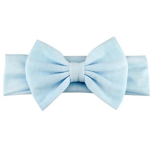 10pcs/lot High Quality Kids Cotton Headbands With 11CM Bows For Birth Girls Top Quality Headwear - Цвет: 9
