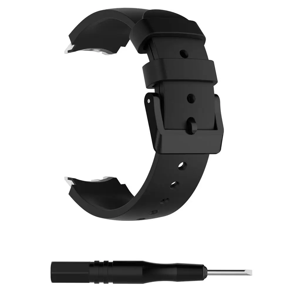 Black Высококачественный мягкий силиконовый сменный ремешок для часов Ticwatch S, Смарт-часы для Ticwatch S, ремешки с инструментами - Цвет: Black