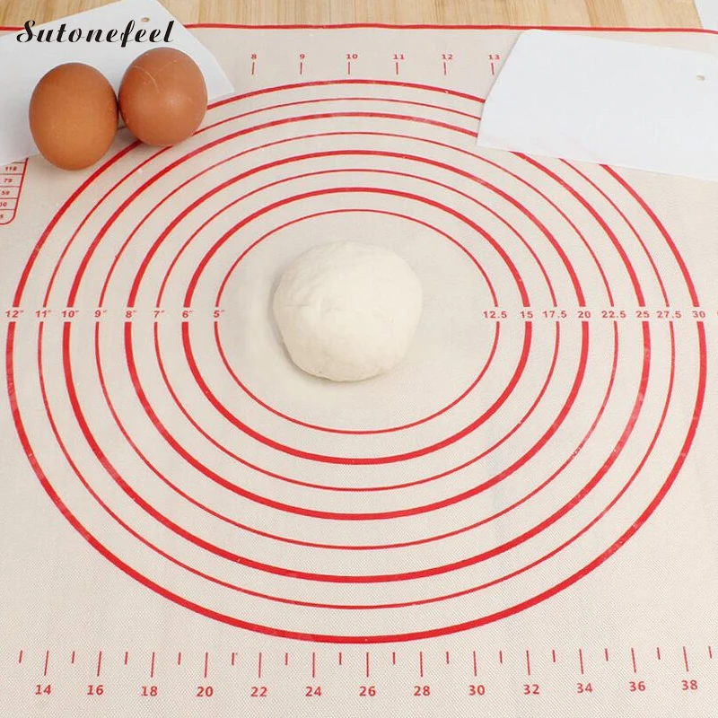 Антипригарный силиконовый коврик для выпечки разминающий с чешуей