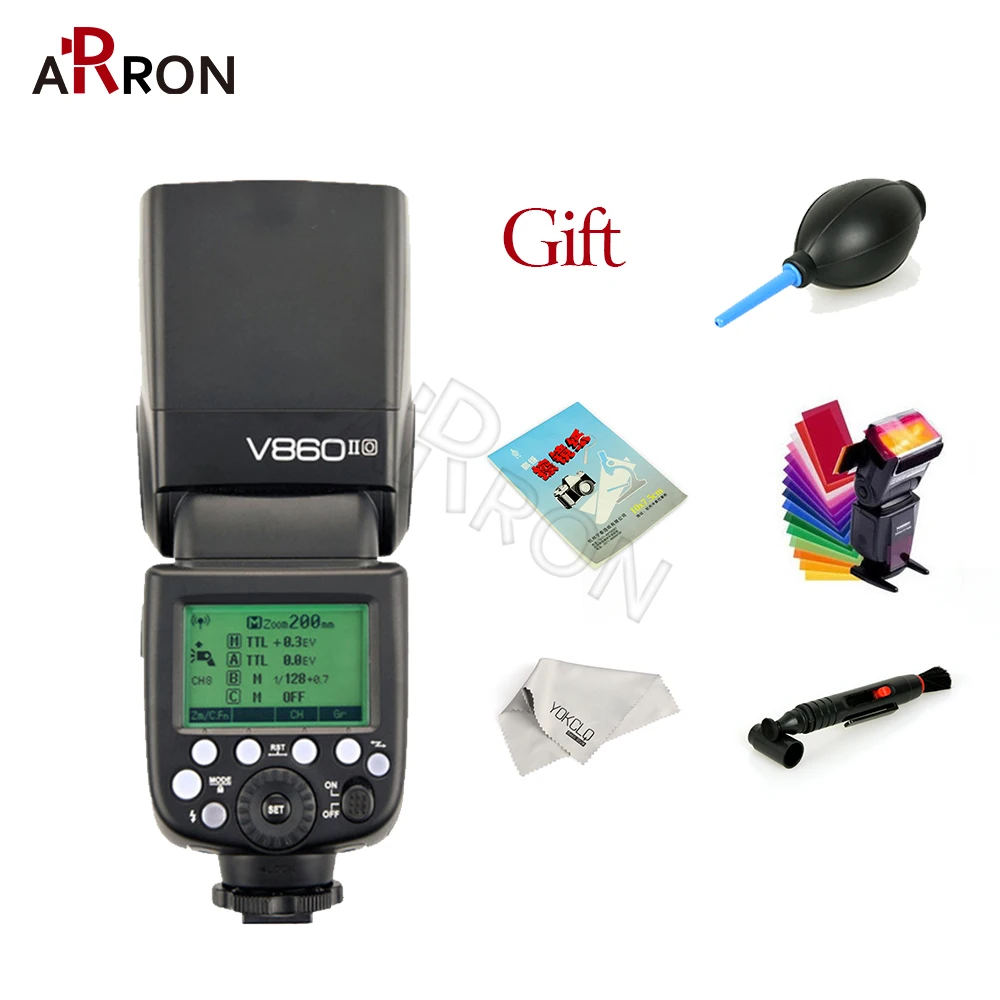Горячая Godox V860 V860II HSS 2 4G 1/8000S GN60 E TTL Вспышка Speedlite стробоскоп для Canon Olympus Panasonic