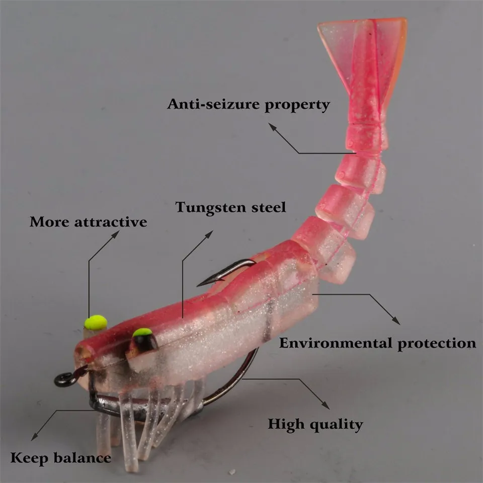 Новое поступление мягкая рыболовная приманка Maximumcatch в виде креветки 2 шт.