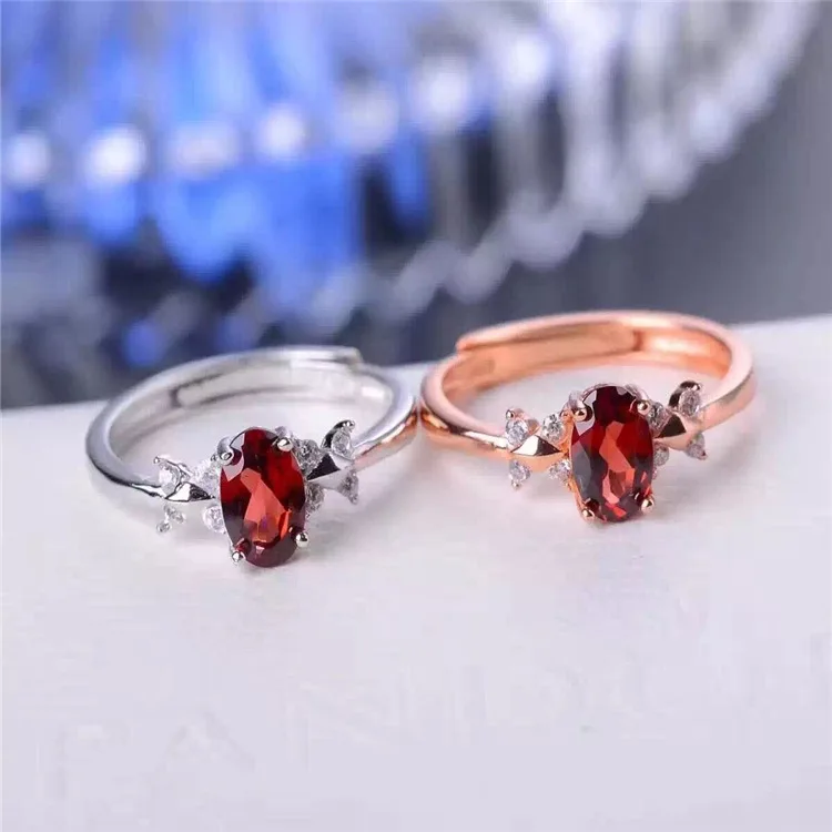 KJJEAXCMY boutique jewels женское кольцо с натуральным гранатом серьги-подвески из 3 частей
