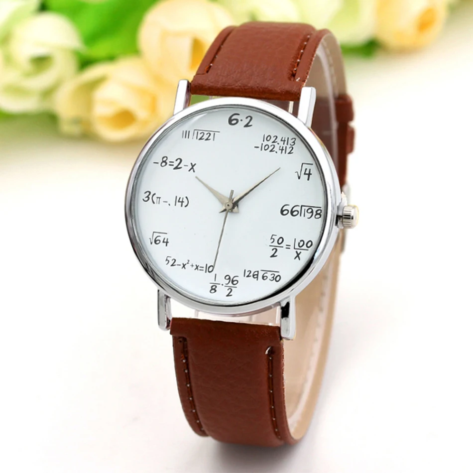 Женские кварцевые часы ремешок из искусственной кожи